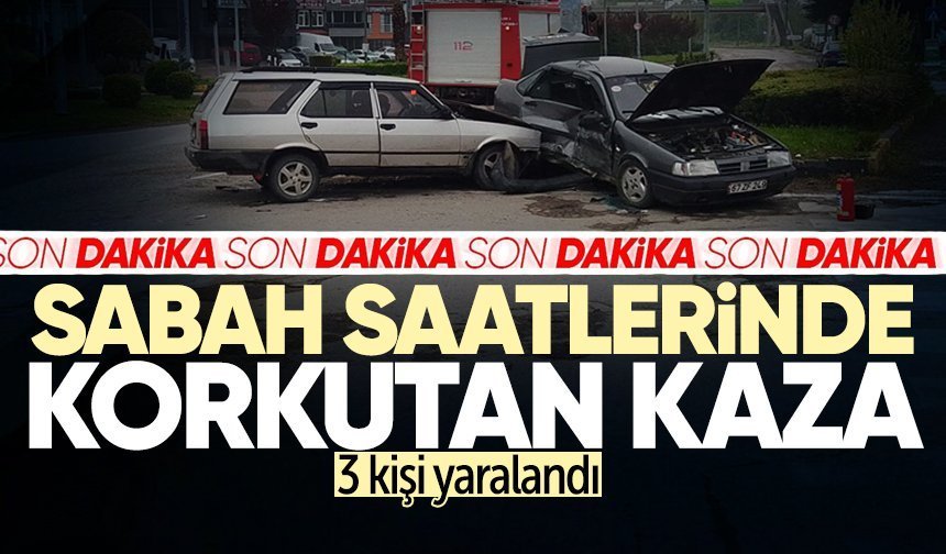 Sabah saatlerinde korkutan kaza: Yaralılar var!