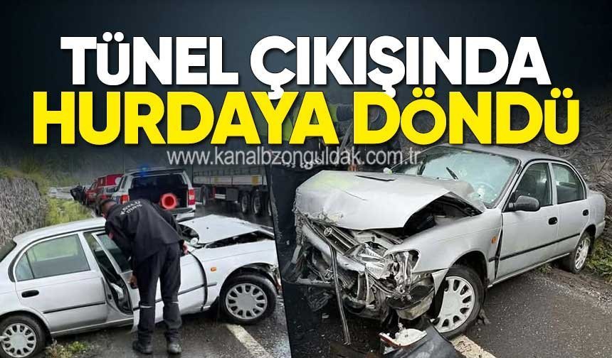 Kozlu Tünel Çıkışında Korkutan Kaza