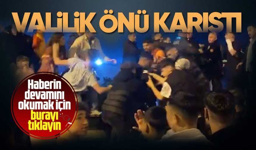 Yumruk ve tekmeler havada uçuştu