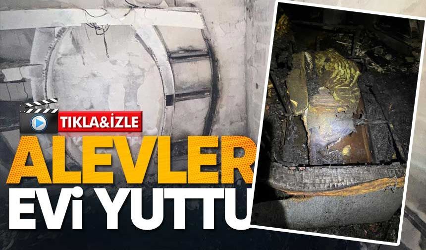 Kozlu’da Korku Dolu Gece: Ev Alevlere Teslim Oldu