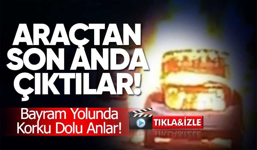 Seyir Halindeki Araç Alev Alev Yandı