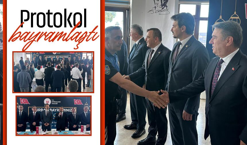 Zonguldak'ta protokol bayramlaştı