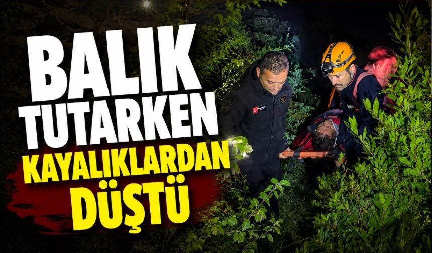 Kozlu’da balık tutan vatandaş kayalıklardan düşerek yaralandı