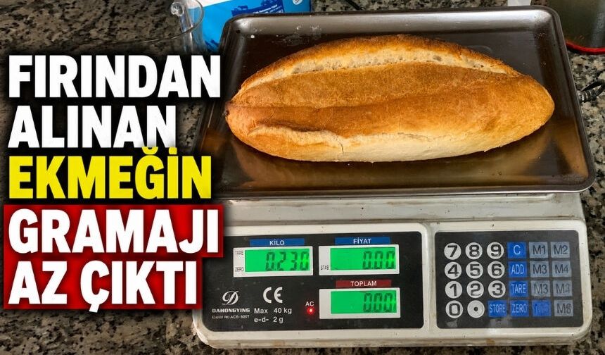 Zonguldak’ta fırından alınan ekmeğin gramajı eksik çıktı