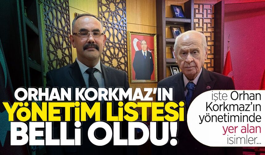 Orhan Korkmaz’ın yönetiminde yer alan isimler belli oldu