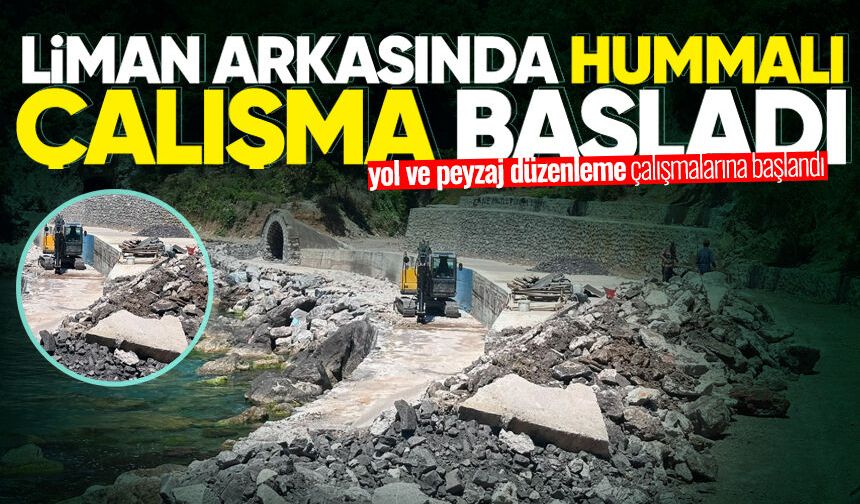 Liman arkasında yol ve peyzaj düzenleme çalışmalarına başlandı