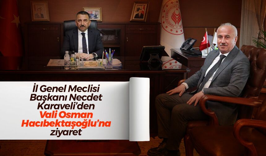 Necdet Karaveli’den Vali Osman Hacıbektaşoğlu’na ziyaret