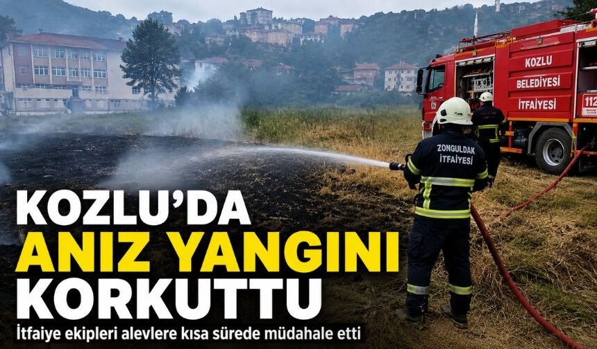 Kozlu’da anız yangını: Ekipler müdahale etti