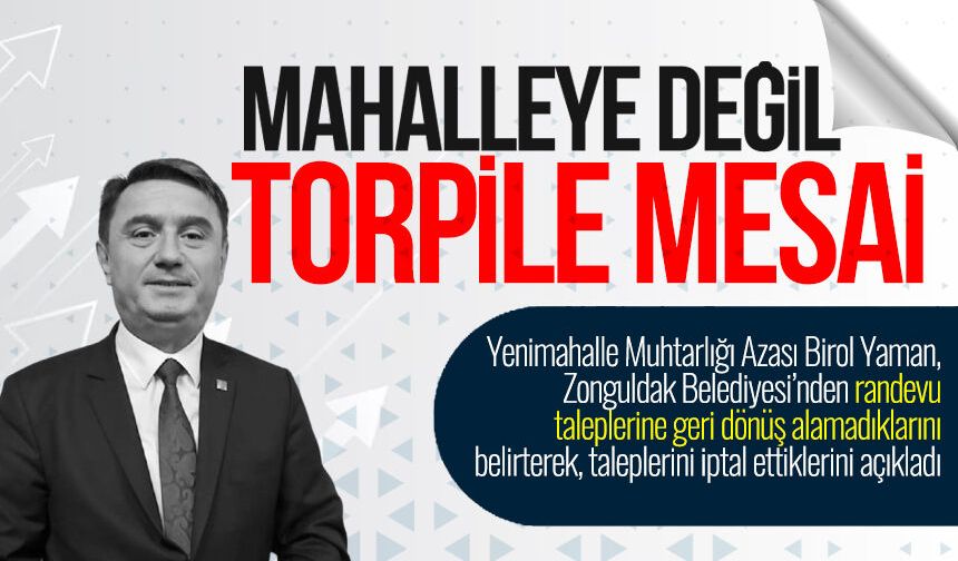 Yenimahalle Muhtarlığı'ndan Zonguldak Belediyesi'ne tepki