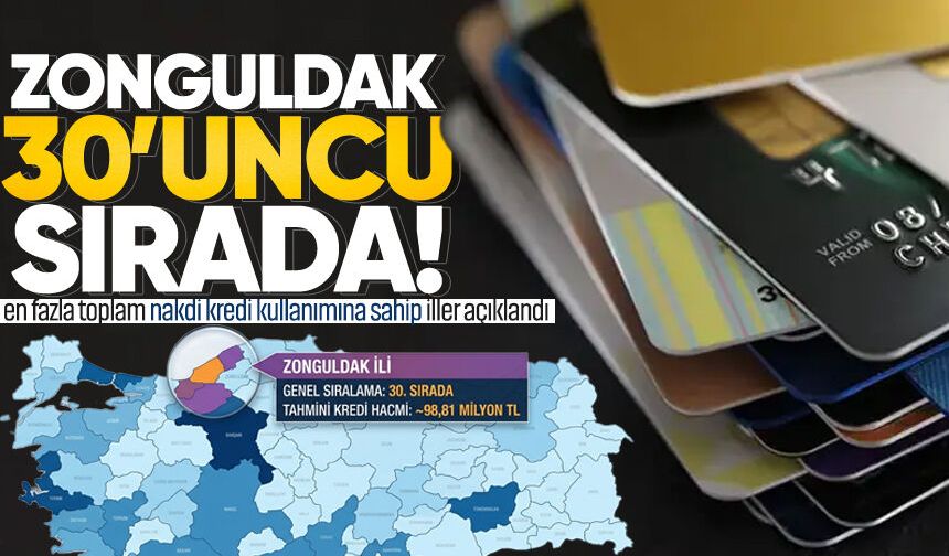 Zonguldak kredi kullanımında Türkiye genelinde 30'uncu sıraya yerleşti