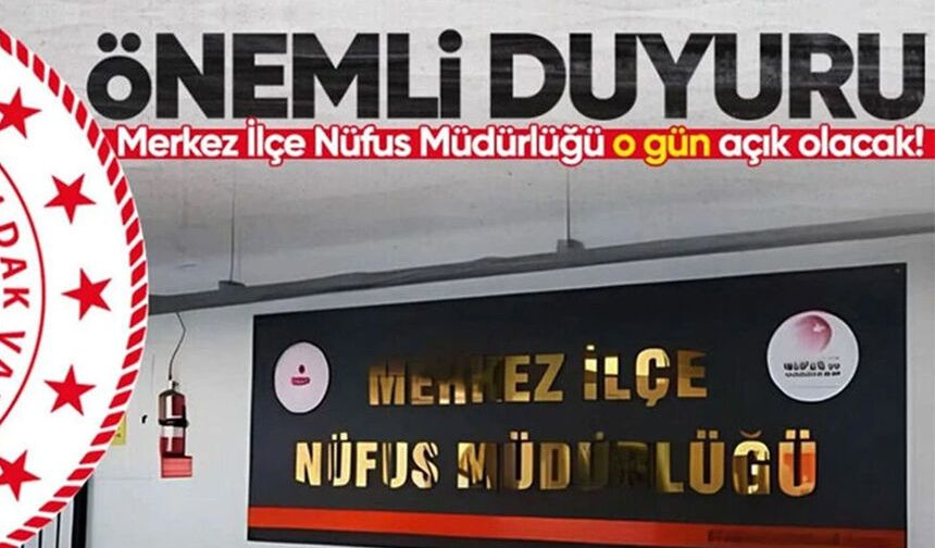 Zonguldak Valiliği’nden LGS adaylarına önemli duyuru: Nüfus Müdürlükleri o gün açık olacak