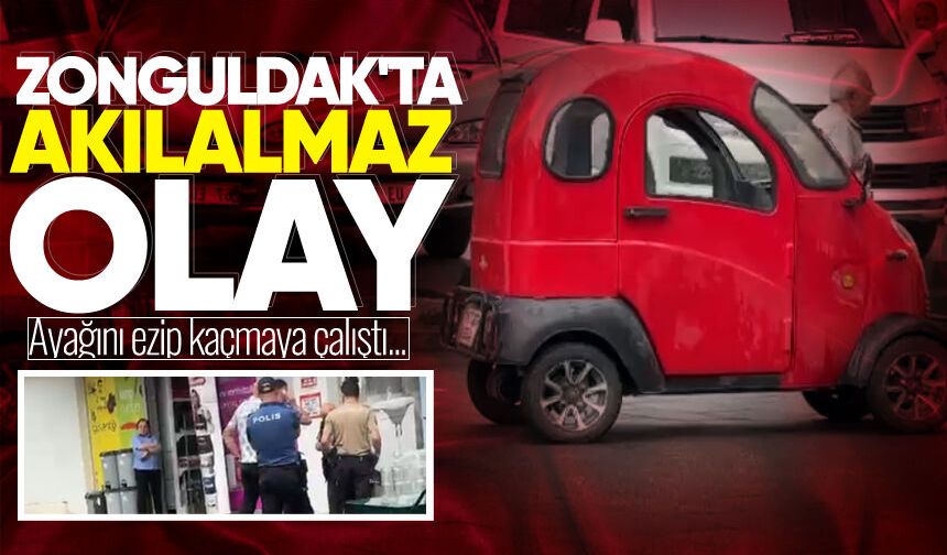 Zonguldak'ta akılalmaz olay! Ayağını ezip kaçmaya çalıştı...