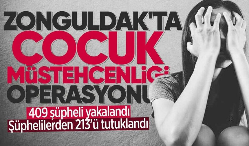Zonguldak'ta çocuk müstehcenliği ve taciz operasyonu: 213 şüpheli tutuklandı