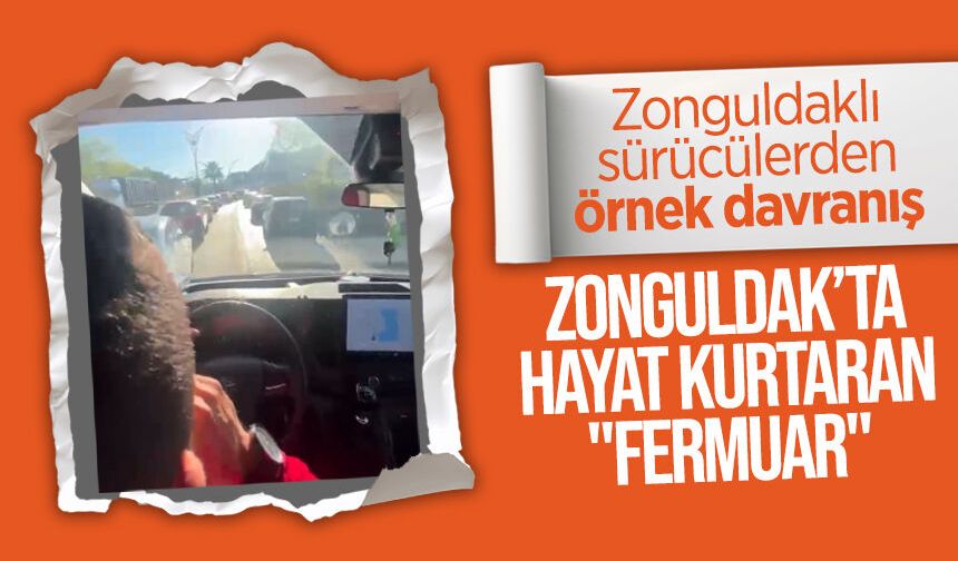 Zonguldak’ta hayat kurtaran "Fermuar": Sürücülerden örnek davranış!