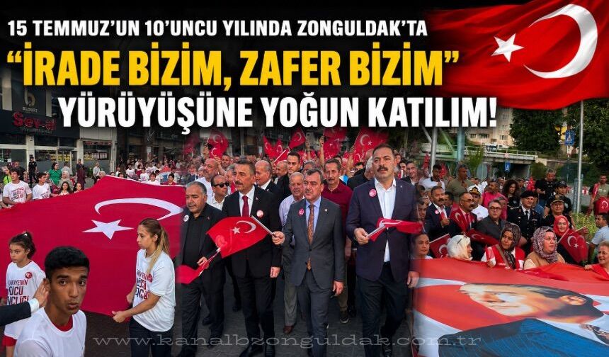 Zonguldak’ta 15 Temmuz Demokrasi bayramı 10’uncu yılında kutlandı