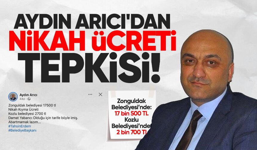 Aydın Arıcı'dan nikah ücreti tepkisi: "Abartmamak lazım..."