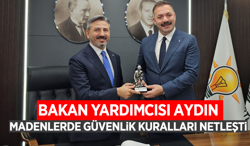 Bakan Yardımcısı Aydın madenlerde güvenlik kuralları netleşti