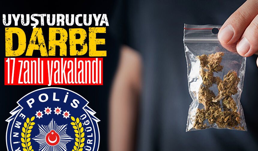 Bartın'da uyuşturucu operasyonunda 17 zanlı yakalandı
