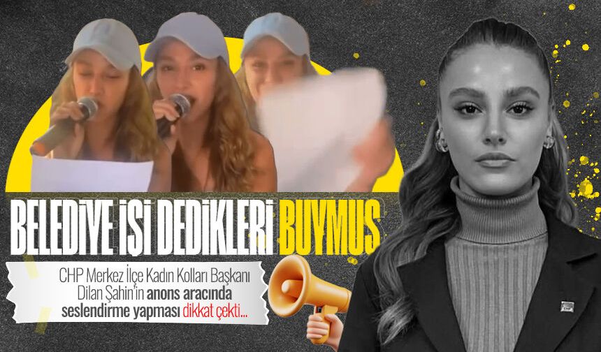 Belediye personelinin CHP'ye ait araçta anons yapması tepkilere neden oldu