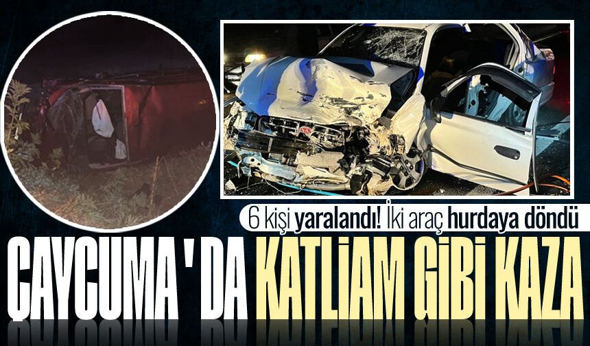 Çaycuma'da katliam gibi kaza: 6 kişi ölümden döndü!