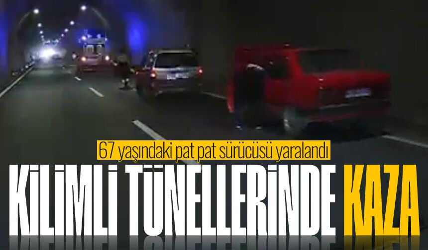 Kilimli Tünelleri'nde kaza: Pat pat sürücüsü yaralandı