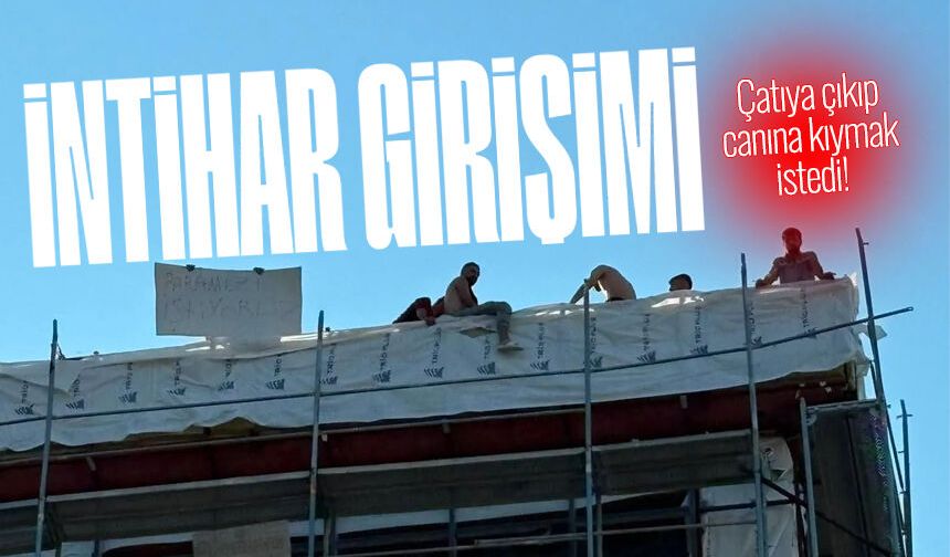 Kozlu'da intih*r girişimi: Çatıya çıkıp canına kıymak istedi