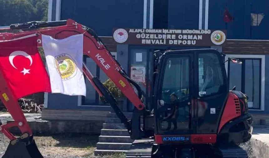 Alaplı Orman İşletme Müdürlüğü'ne yeni ekskavatör tahsis edildi