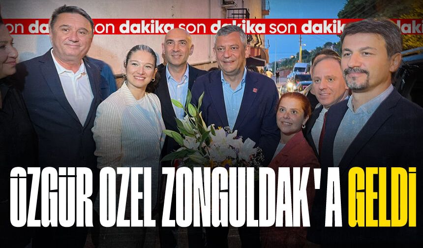 Özgür Özel Zonguldak'a geldi: Emirgan Otel'de yemeğe katıldı