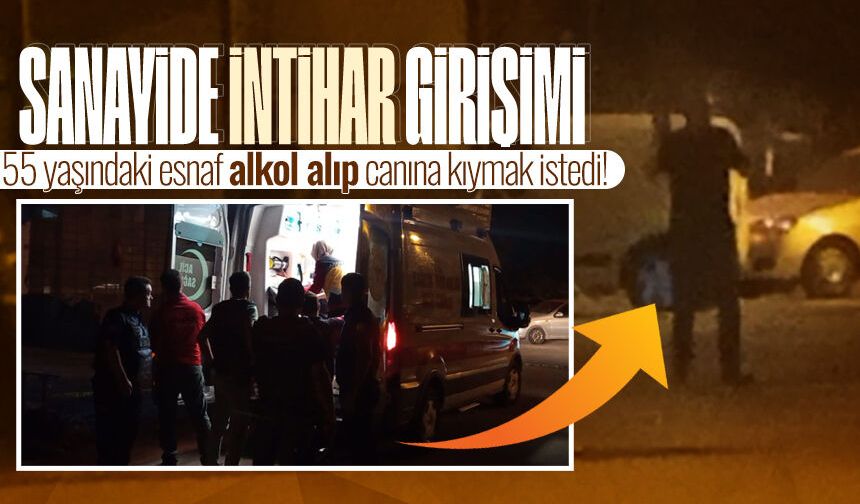 Sanayide intih*r girişimi: Esnaf alkol alıp canına kıymak istedi!