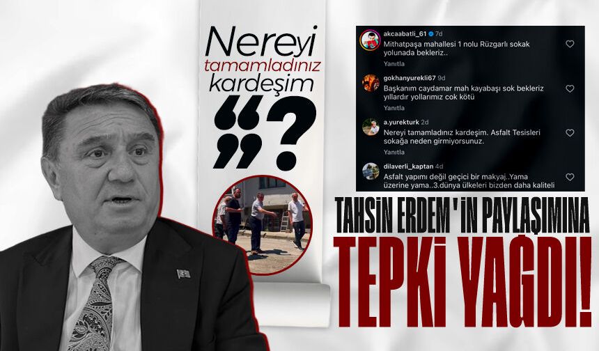 Tahsin Erdem’in yama paylaşımına tepki yağdı