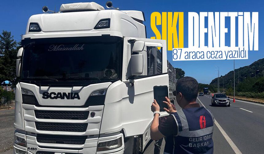 Zonguldak Defterdarlığı'ndan Ankara ve İstanbul yolunda denetim: 87 araca ceza yazıldı
