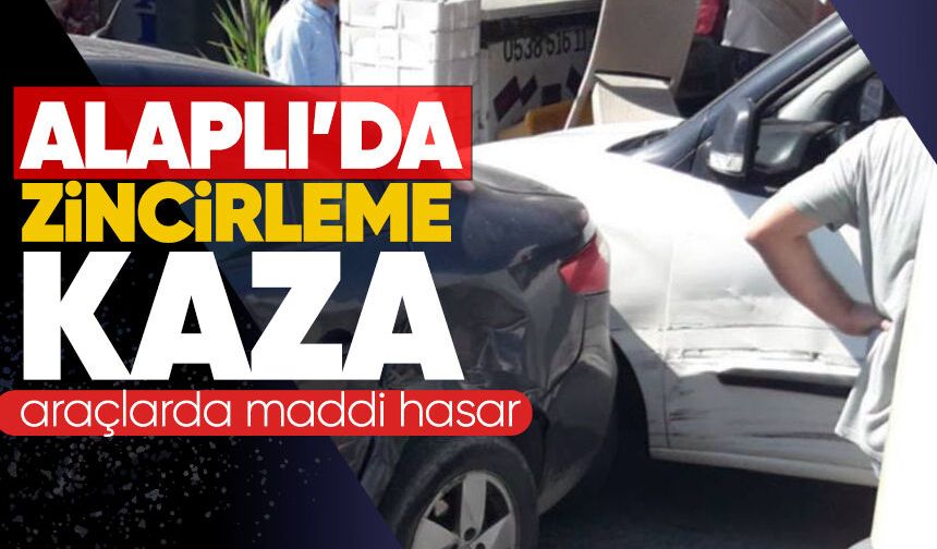 Alaplı’da zincirleme kaza: Araçlarda hasar oluştu