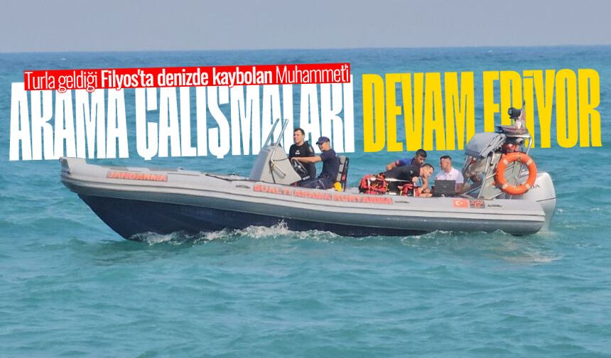 Filyos'ta dalgalara kapılan Muhammet'i arama çalışmaları ikinci gününde de sürüyor