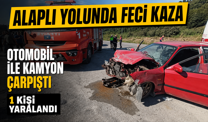 Alaplı yolunda feci kaza: 1 kişi yaralandı