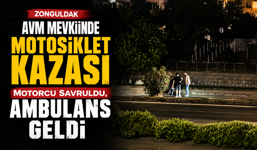 Avm mevkiinde korkutan kaza: Motosiklet sürücüsü savruldu!