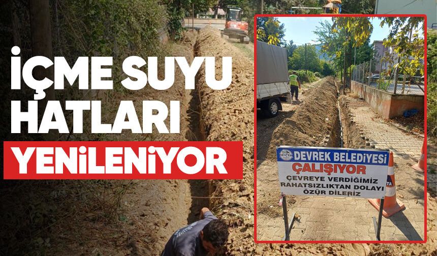 içme suyu hatları yenileniyor