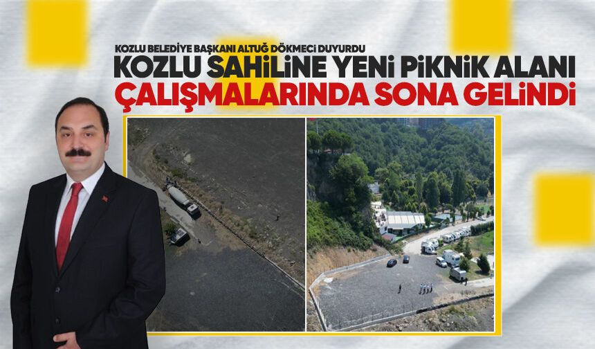 Kozlu sahiline yeni piknik alanı çalışmalarında sona gelindi