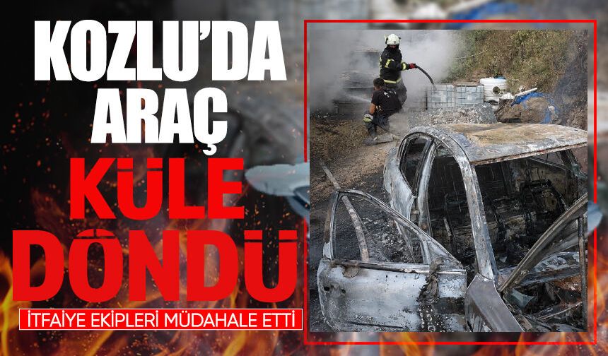 Kozlu'da alevler aracı yuttu: Facianın eşiğinden dönüldü