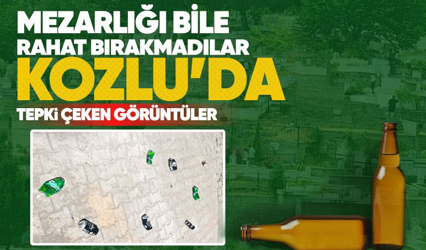 Mezarlığı bile rahat bırakmadılar: Tepki çeken görüntüler