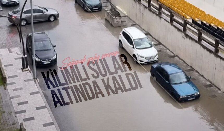 Sağanak yağış sonrası Kilimli sular altında kaldı