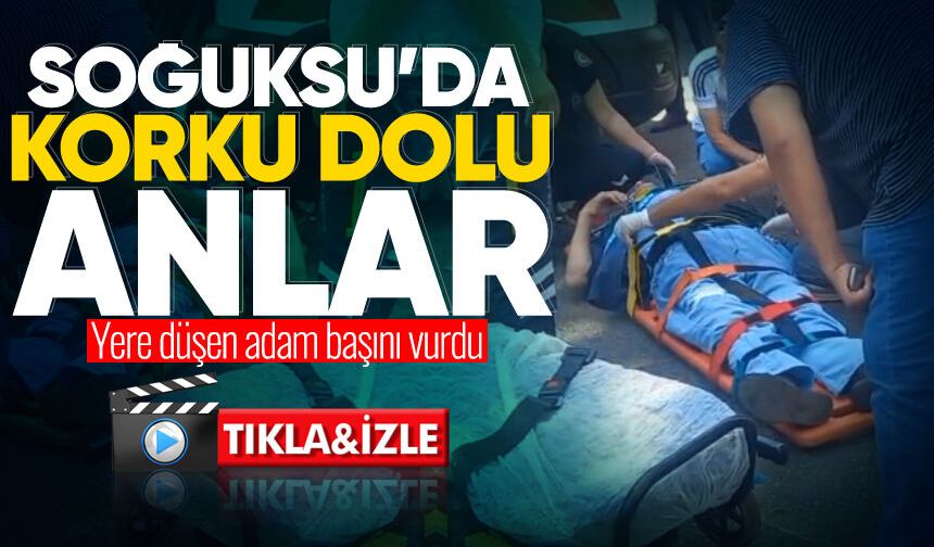 Soğuksu’da korku dolu anlar: Yere düşen adam başını vurdu