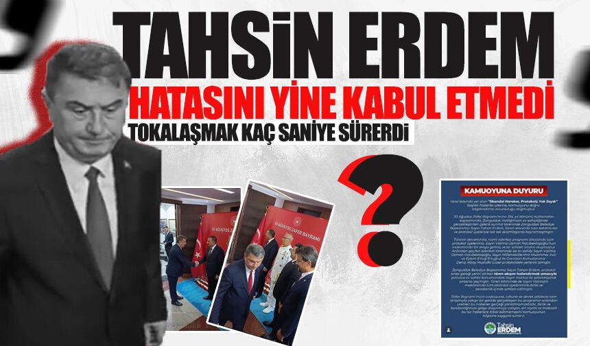 Protokole aykırı davranan Tahsin Erdem’den düşünceli davranış: “Program akışını hızlandırmak için”