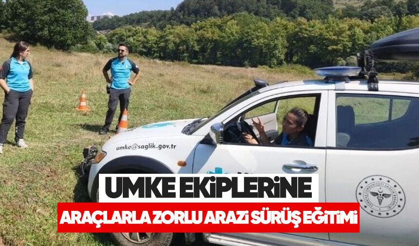 UMKE ekiplerine araçlarla zorlu arazi sürüş eğitimi
