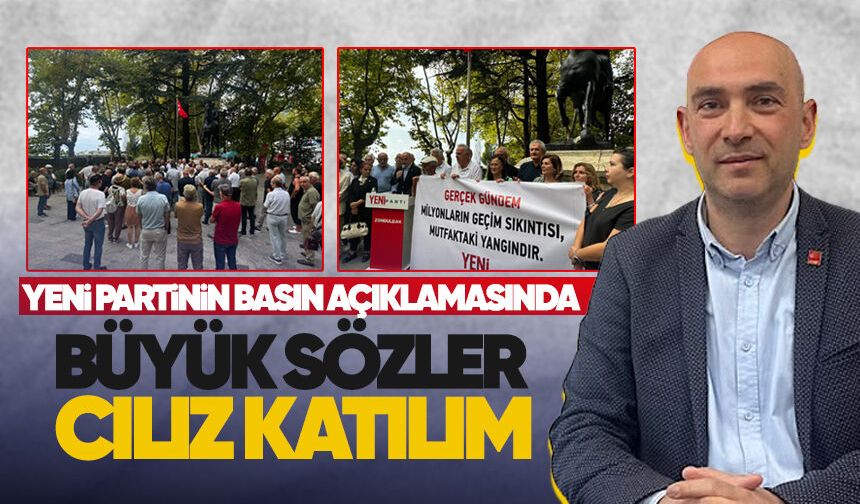 Yeni partinin basın açıklamasında: Büyük sözler cılız katılım