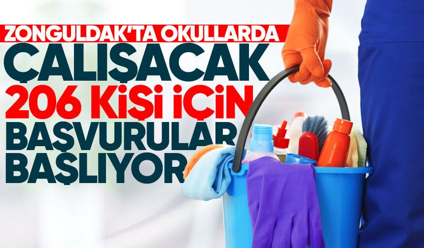 Zonguldak’ta okullarda çalışacak 206 kişi için başvurular başlıyor