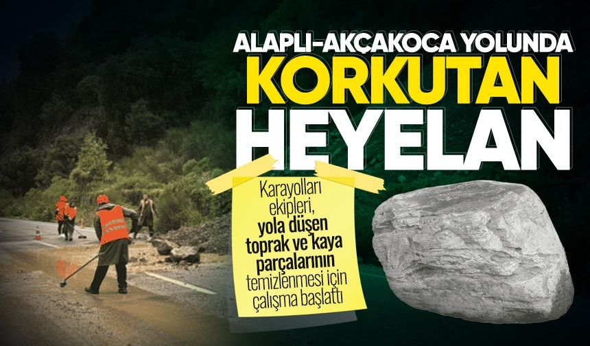Alaplı-Akçakoca yolunda heyelan
