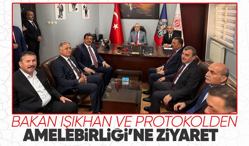 Bakan Işıkhan ve Zonguldak protokolünden Amele Birliği’ne ziyaret