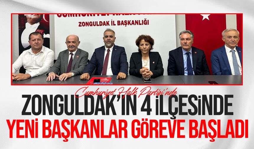 CHP’de Zonguldak’ın 4 ilçesinde yeni başkanlar göreve başladı