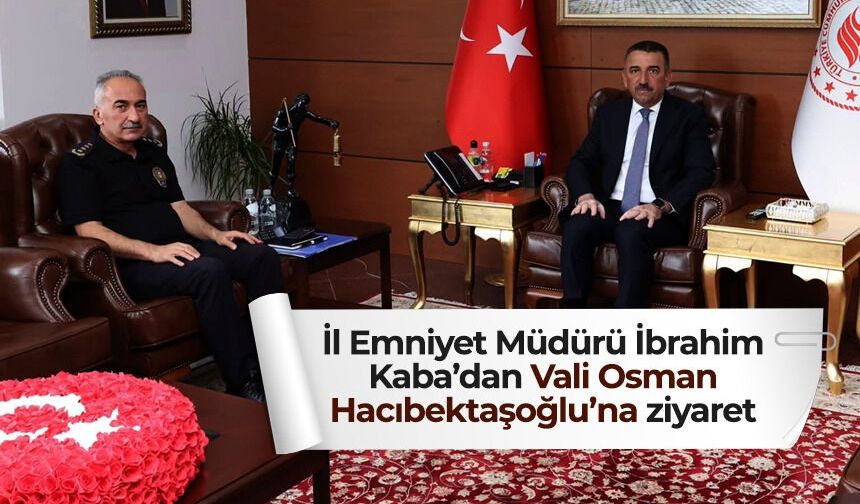 Zonguldak İl Emniyet Müdürü olarak atanan İbrahim Kaba, Vali Osman Hacıbektaşoğlu’nu ziyarette bulundu