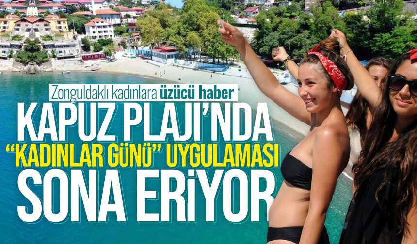 Kapuz Plajı’nda “Kadınlar Günü” uygulaması sona eriyor